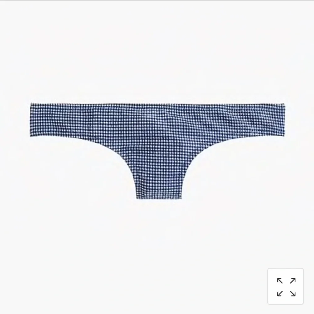 J Crew Surf hipster bikini bottom Baby Mini gingham K4856 White‎ Periwinkle XXL